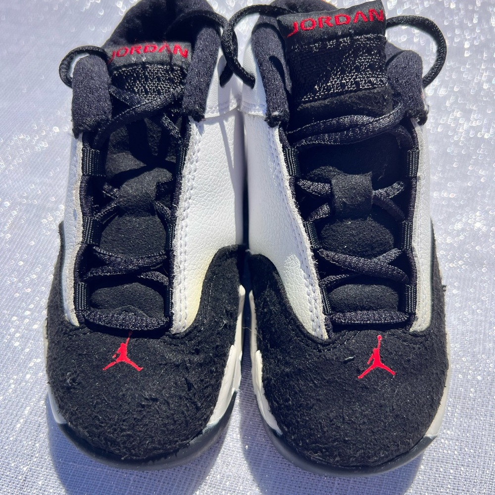 Jordan Kids Black and White Sneakers